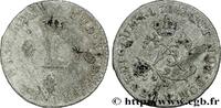 FRANCE Double sol de billon LOUIS XV THE BELOVED Troyes 1739 (22mm, 1,60g, 6h) -
