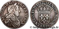 FRANCE Demi-écu, portrait apollinien LOUIS XIV THE SUN KING Rouen 1662 (32,5mm, 13,32g, 6h) -