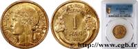 FRANCE 1 franc Morlon III REPUBLIC Paris 1935 (23mm, 4g, 6h) -