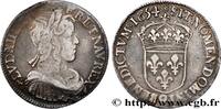 FRANCE Demi-écu, portrait à la mèche longue LOUIS XIV THE SUN KING Rennes 1654 (32mm, 13,39g, 6h) -