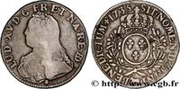 FRANCE Écu aux branches d'olivier, buste habillé LOUIS XV THE BELOVED Pau 1735 (40,5mm, 28,71g, 6h) -