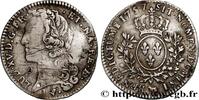FRANCE Cinquième d’écu aux branches d’olivier, tête ceint LOUIS XV THE BELOVED Pau 1757 (26mm, 5,73g, 6h) -