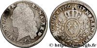 FRANCE Cinquième d’écu aux branches d’olivier, tête ceint LOUIS XV THE BELOVED Pau 1766 (25,5mm, 5,20g, 6h) -