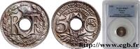 FRANCE 5 centimes Lindauer, petit module III REPUBLIC Poissy 1922 (17mm, 2g, 6h) -