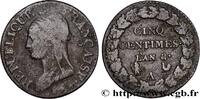 FRANCE Cinq centimes Dupré, grand module, double cédille CONSULATE Paris 1800 (28mm, 10,48g, 6h) -