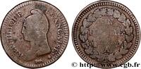 FRANCE Un décime Dupré, grand module, refrappage du 2 d DIRECTOIRE Paris 1797 (33mm, 20,06g, 6h) -