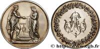 FRANCE Médaille de mariage, Couple antique AMOUR ET MARIAGE 1877 (41mm, 31,80g, 12h) -