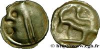 FRANCE Potin à la grosse tête, stylisé GALLIA BELGICA - SEQUANI (Area of Besançon) Ier siècle avant J.-C. (21mm, 4,2g, 9h) -