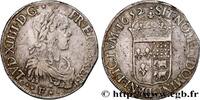 FRANCE Écu de Béarn, portrait à la mèche longue LOUIS XIV THE SUN KING Pau 1652 (39mm, 26,98g, 6h) -