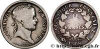 FRANCE 2 francs Napoléon Ier tête laurée, République fran PREMIER EMPIRE / FIRST FRENCH EMPIRE Limoges 1808 (27mm, 9,62g, 6h) -