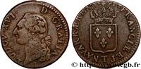 FRANCE Sol dit à l'écu LOUIS XVI Nantes 1791 (29mm, 13,15g, 6h) -