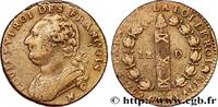 FRANCE 12 deniers dit au faisceau, type FRANÇOIS LOUIS XVI Montpellier 1792 (29mm, 13,96g, 6h) -