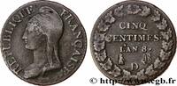 FRANCE Cinq centimes Dupré, grand module CONSULATE Lyon 1800 (28mm, 8,86g, 6h) -