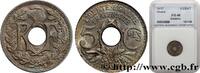 FRANCE 5 centimes Lindauer, grand module III REPUBLIC Paris 1917 (19mm, 3g, 6h) -