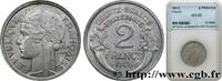 FRANCE 2 francs Morlon, aluminium PROVISIONAL GOVERNEMENT OF THE FRENCH REPUBLIC 1945 (27mm, 2,2g, 6h) -