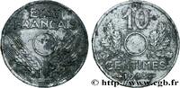 FRANCE 10 centimes État français, grand module, non perfo FRENCH STATE 1943 (21mm, 2,87g, 6h) -