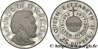 SEYCHELLES 25 Rupees Proof 25e anniversaire de règne de la re SEYCHELLES 1977 (38,6mm, 28,73g, 12h) -