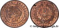 FRANCE 5 centimes Cérès III REPUBLIC Paris 1892 (25mm, 4,73g, 6h) -