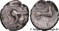 FRANCE Denier à la tête casquée à droite et aux carnyx GALLIA - AULERCI CENOMANI (Area of Le Mans) Le Mans (72) c. 80-50 AC. (12,5mm, 0,92g, 11h) -