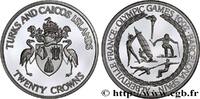 TURKS & CAICOS ISLANDS 20 Crowns Proof XXVI Jeux Olympiques 1992 à Albert TURKS & CAICOS ISLANDS 1992 (38,5mm, 31,10g, 12h) -