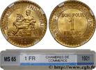 FRANCE 1 franc Chambres de Commerce III REPUBLIC Paris 1921 (23mm, 4,06g, 6h) -