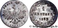 GERMANY - FREE CITY OF FRANKFURT 1 Kreuzer Ville libre de Francfort : aigle GERMANY - FREE CITY OF FRANKFURT Francfort 1853 (13,5mm, 0,76g, 12h) -
