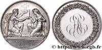 FRANCE Médaille de mariage, Evangile de St Mathieu AMOUR ET MARIAGE 1845 (39mm, 25,56g, 12h) -
