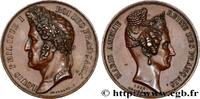 FRANCE Médaille, Louis Philippe Ier et Marie Amélie, roi LOUIS-PHILIPPE Ier 1833 (41mm, 39,13g, 12h) -