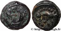 FRANCE Potin au sanglier enseigne, tête chevelue GALLIA - AULERCI EBUROVICES (Area of Évreux) Évreux (27) c. 60-50 AC. (16mm, 3,15g, 9h) -