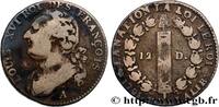 FRANCE 12 deniers dit au faisceau, type FRANÇOIS LOUIS XVI Paris 1791 (28mm, 11,29g, 6h) -