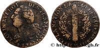 FRANCE 6 deniers dit au faisceau, type FRANÇOIS LOUIS XVI Limoges 1792 (25mm, 5,57g, 6h) -