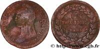 FRANCE Un décime Dupré, modification du 2 décimes DIRECTOIRE Paris 1797 (31mm, 18,96g, 6h) -