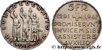 SWITZERLAND 5 Francs 650e anniversaire de la confédération SWITZERLAND Berne 1941 (31mm, 14,97g, 6h) -