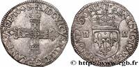 FRANCE Quart d'écu, à la croix fleurdelisée, titulature c LOUIS XIII Bayonne 1642 (29mm, 9,63g, 10h) -