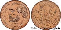 FRANCE Essai de 10 francs Gambetta V REPUBLIC Pessac 1982 (26mm, 10,00g, 6h) -