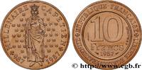 FRANCE Essai de 10 francs Millénaire Capétien V REPUBLIC Pessac 1987 (26mm, 10g, 6h) -