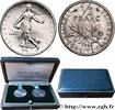 FRANCE Boîte de présentation de deux essais du 1/2 franc V REPUBLIC Paris 1965 (19,5mm, 4,50g, 6h) -