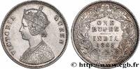 BRITISH INDIA 1 Roupie Victoria BRITISH INDIA Bombay 1862 (30,72mm, 11,63g, 12h) -