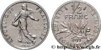 FRANCE Piéfort Nickel de 1/2 franc Semeuse PIEFORTS Pessac 1977 (19,5mm, 9g, 6h) -