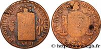 FRANCE 2 sols dit à la table de loi THE CONVENTION Metz 1793 (33mm, 21,81g, 6h) -