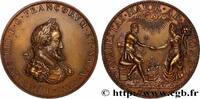 FRANCE Médaille, Henri IV et Marie de Médicis, refrappe HENRI IV LE GRAND Monnaie de Paris (1604) (57mm, 106,95g, 12h) -