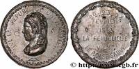 FRANCE Médaille, Journées de février DEUXIÈME RÉPUBLIQUE 1848 (46mm, 29,50g, 12h) -