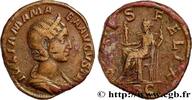 THE SEVERANS (193 AD to 235 AD) Sesterce JULIA MAMAEA Rome 224 (29,5mm, 17,47g, 12h) -