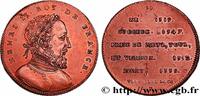 FRANCE Règne de Henri II - 59 - Émission de Louis XVIII SÉRIE MÉTALLIQUE DES ROIS DE FRANCE n.d. (32mm, 11,11g, 12h) -