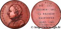 FRANCE Règne de FRANÇOIS II - 60 - Émission de Louis XVII SÉRIE MÉTALLIQUE DES ROIS DE FRANCE n.d. (32mm, 13,11g, 11h) -