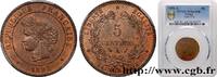 FRANCE 5 centimes Cérès III REPUBLIC Paris 1892 (25mm, g, 6h) -