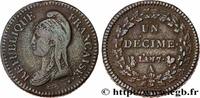 FRANCE Un décime Dupré, grand module DIRECTOIRE Paris 1799 (32,85mm, 19,04g, 8h) -