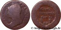 FRANCE Cinq centimes Dupré, grand module CONSULATE Strasbourg 1801 (28mm, 9,86g, 6h) -