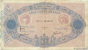 FRANCE 500 Francs BLEU ET ROSE FRANCE 500 Francs BLEU ET ROSE 1913 VG -