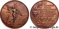 FRANCE Médaille, Sixième centenaire de la Confédération h SUISSE 1891 (68mm, 145,3g, 12h) -